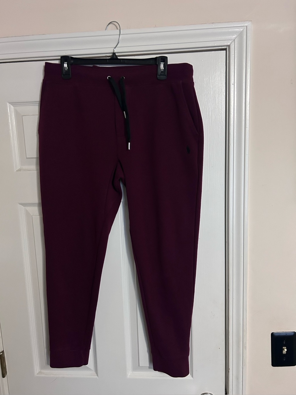 Polo by Ralph Lauren Men's Burgundy Drawstring Joggers